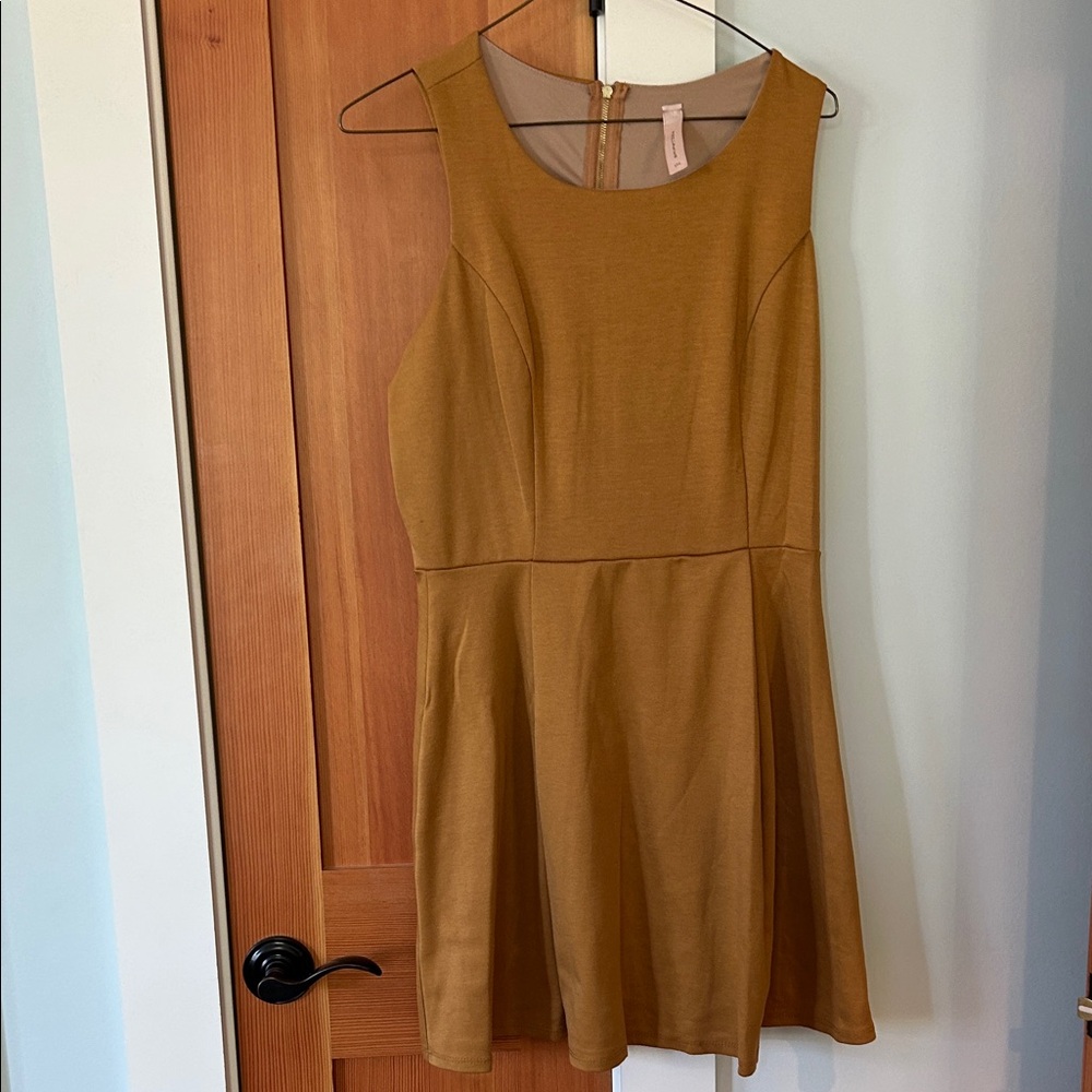 Sleeveless Tan Dress